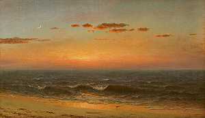 日落（1865） by Sanford Robinson Gifford