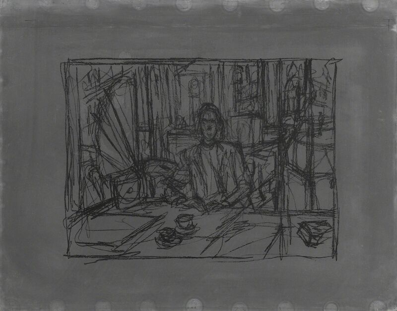 在咖啡馆（Au café）（1954年） by Alberto Giacometti