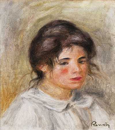 女式白大褂（Gabrielle）（约1907年）|可出售 by Pierre-Auguste Renoir