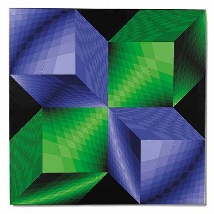 KAT-KUB（1973-1975） by Victor Vasarely