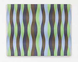 蓝色、绿色、紫色和棕色浮雕（1966年） by Michael Kidner