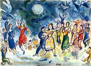 Le partie au Village（1969） by Marc Chagall