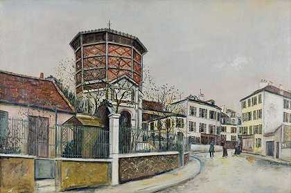 Jean-Baptiste-Clement广场（约1918年）|可出售 by Maurice Utrillo