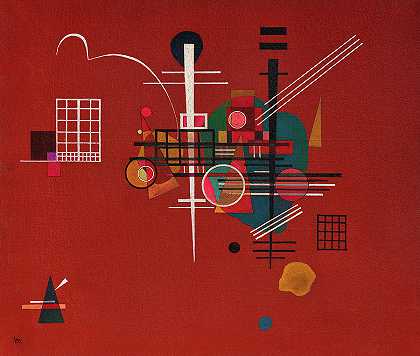 暗红色`Dull Red by Wassily Kandinsky