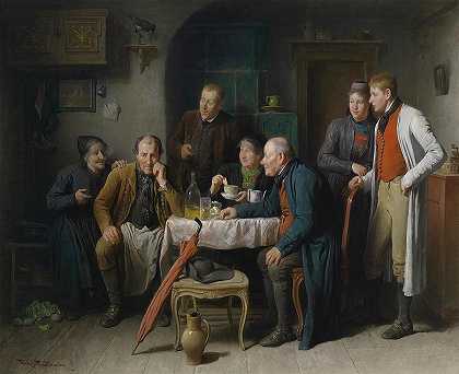求爱`The Courtship by Friedrich Friedlander