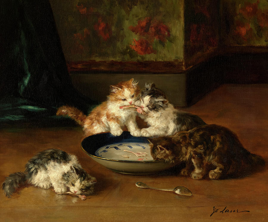 谁会得到它，小猫们`Who Will Get it, Kittens by Marie Yvonne Laur