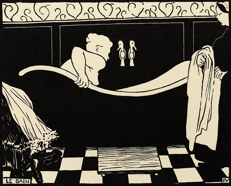 巴斯，1894年`The Bath, 1894 by Felix Vallotton