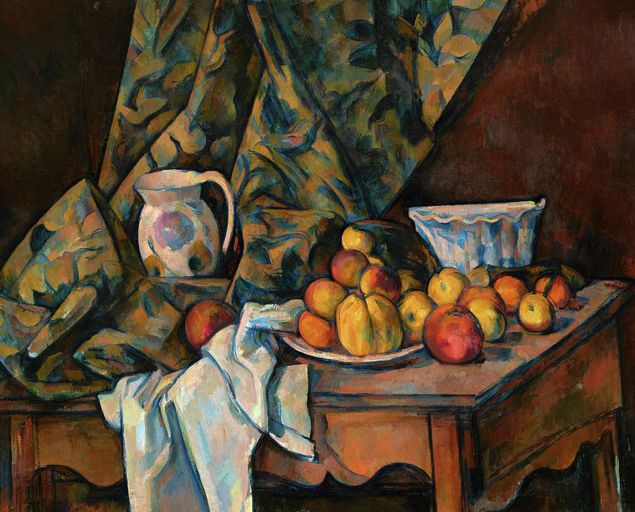 《苹果和桃子的静物》，1905年`Still Life with Apples and Peaches, 1905 by Paul Cezanne