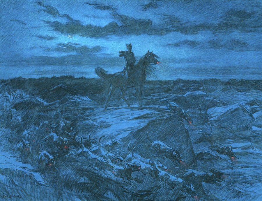 狼的传说，1890年`The Legend of the Wolves, 1890 by Rosa Bonheur