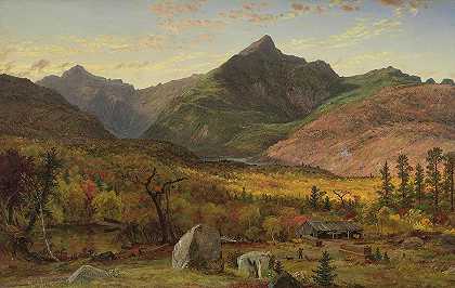 杰斐逊山、平坎凹口、白山`Mount Jefferson, Pinkham Notch, White Mountains by Jasper Francis Cropsey