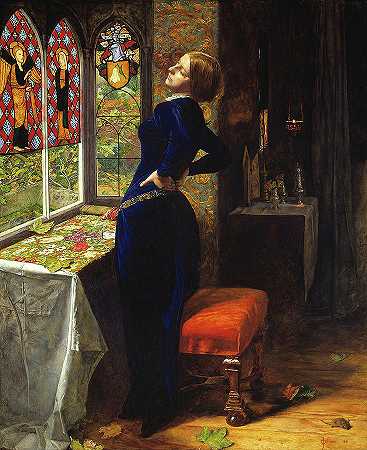 玛丽安娜`Mariana by John Everett Millais