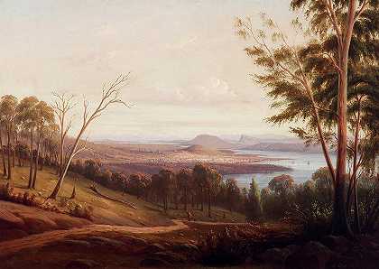 霍巴特镇景观`View of Hobart Town by Knut Bull