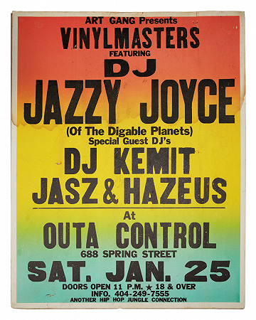 DJ Jazzy Joyce在Outa Control演唱会上的海报，1997年 – [DJ Jazzy Joyce]