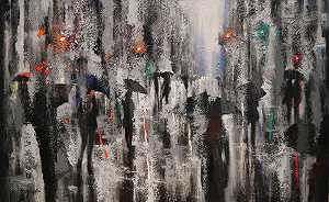 华盛顿广场冬雨（2020） by Chin H Shin