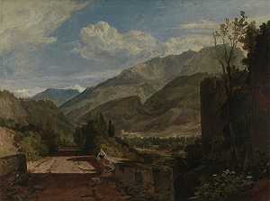 萨伏伊博纳维尔圣迈克尔城堡（1802-1803） by J. M. W. Turner