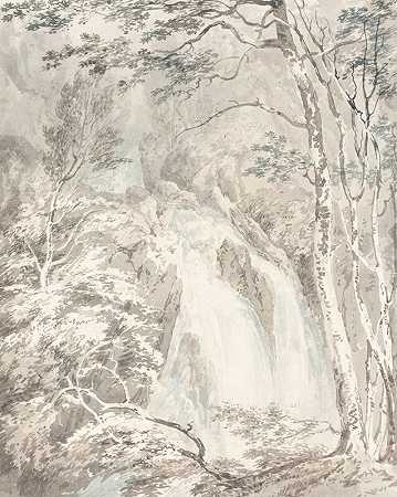 瀑布（1795/1796） by J. M. W. Turner