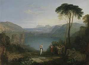 埃弗努斯湖：埃涅阿斯和库马扬西比尔（1814-1815） by J. M. W. Turner