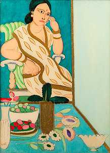 坐着的女人（1980） by K. G. Subramanyan
