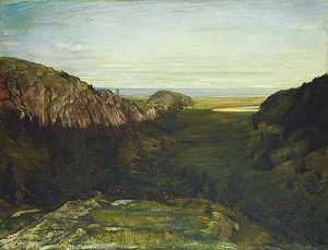 最后的山谷——天堂岩（1867-1868） by John La Farge