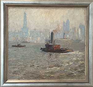\\《纽约港》（1917） by Reinhard W. Heinemann