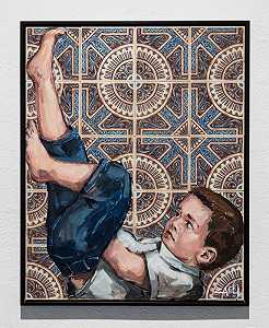 地板是瓷砖系列-无标题#3（2015） by Ernest Zacharevic