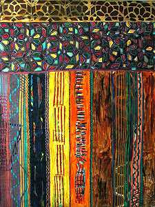 萨那彩色玻璃门（1998年） by Pacita Abad