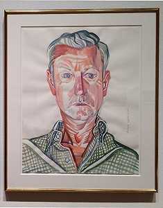 肖像样本：约翰·库姆斯，2011年。中标人或其选择的人的肖像，将在圣莫尼卡的艺术家工作室绘制。(2011) by Don Bachardy