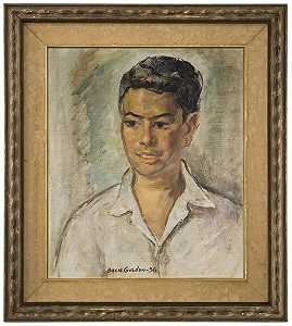 以色列男孩肖像（1950-1959） by Bacia Gordon
