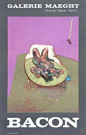 Personnage Couche 1966 Galerie Maeght展览海报（1966） by Francis Bacon