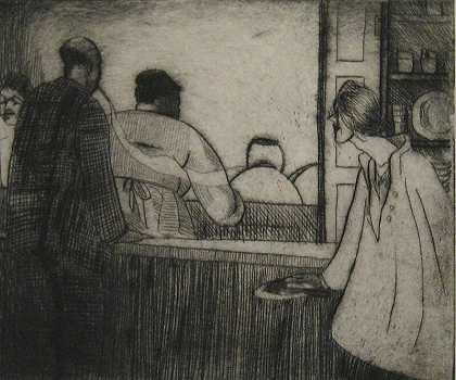 嘉莉（午餐柜台）（1918） by Peggy Bacon