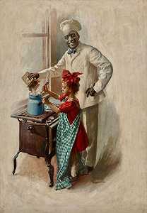 烹饪课，奶油小麦广告，1910年（1910年） by William Cahill