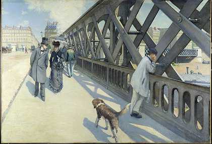 欧洲桥（1876年） by Gustave Caillebotte