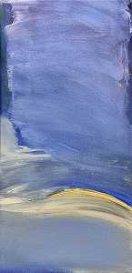 无标题（蓝色/黄色swoosh）（约21世纪） by Elizabeth DaCosta Ahern