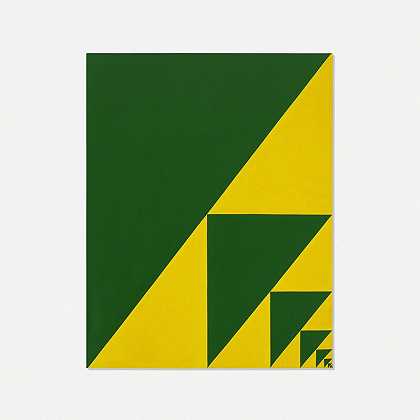 无休止的序列（绿色和黄色）（1994） by Mark Dagley