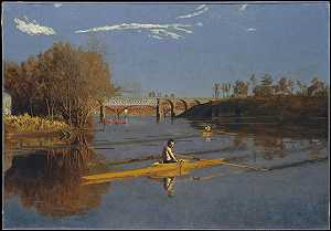 单桨冠军（马克斯·施密特单桨）（1871） by Thomas Eakins