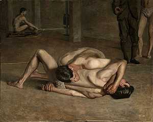摔跤手（1899） by Thomas Eakins