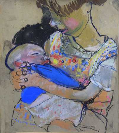 带孩子的女孩 by Joan Eardley