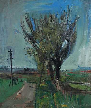 乡村公路（1957年） by Joan Eardley