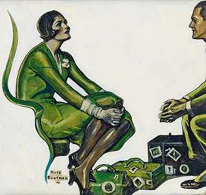 坐在车站（1929） by Ruth Eastman