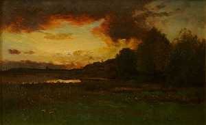 暴风雨后的日落（约1890年） by Charles Harry  Eaton