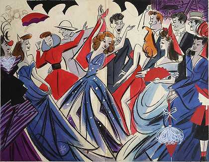 好莱坞演员派对丽塔·海沃思、弗兰克·西纳特拉、凯瑟琳·赫本（1938-1944） by Jaro Fabry