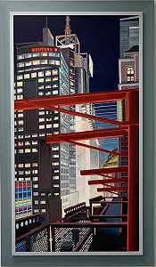 《从多功能影院屋顶看夜间42街》（2008年） by Richard Haas