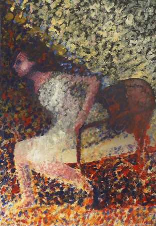 坐在椅子上的女人（1984） by Bill Jacklin
