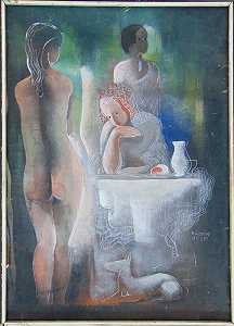 《餐桌旁的三个女人》（1930-1939） by Béla Kádár