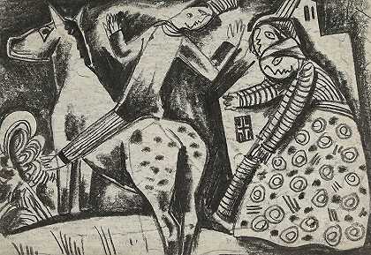骑手（约1920年代） by Béla Kádár