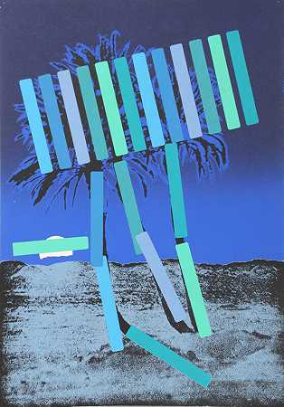 蓝棕榈（1979） by Menashe Kadishman