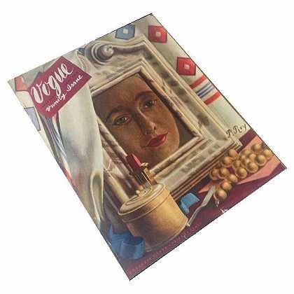 \\《另一个里维拉的崛起》，VOGUE（美国）杂志，美国介绍弗里达为艺术家，早期印刷，罕见的一期。（1938） by Frida Kahlo, Diego Rivera