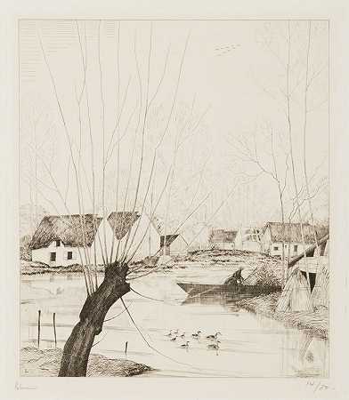 《沼泽中的秋天》（1929） by Jean-Emile Laboureur