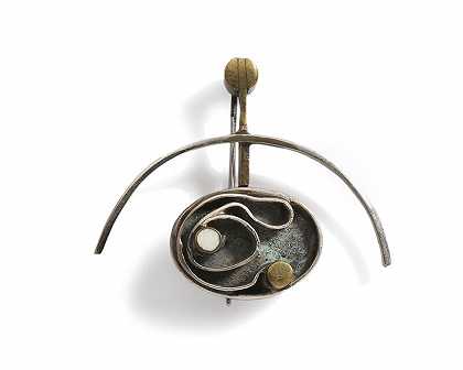 彼得·马基亚里尼混合金属胸针（约1960年） by Peter Macchiarini