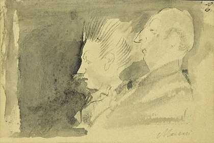 夫妇肖像（1950） by Mino Maccari